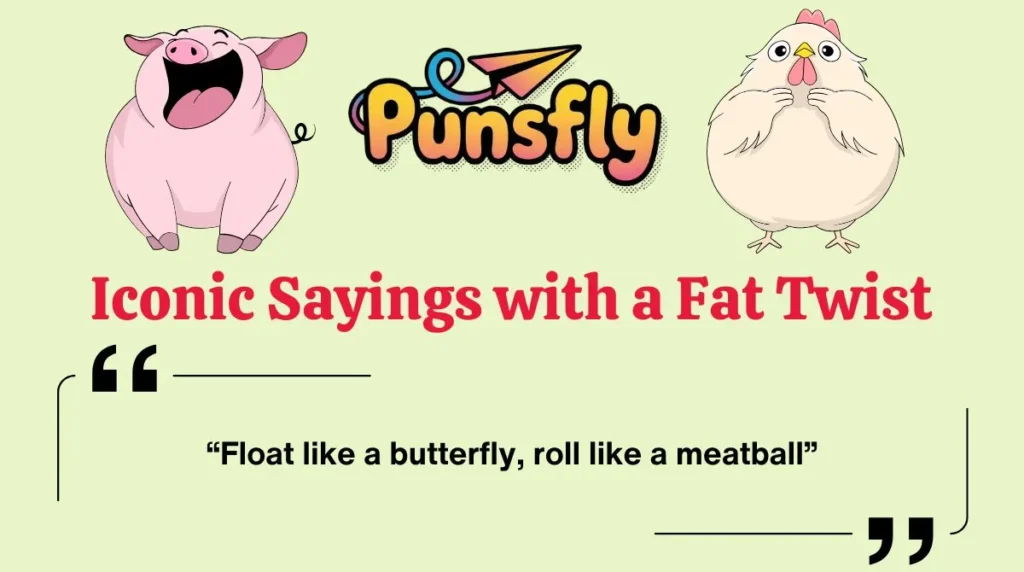 Iconic Sayings with a Fat Twist