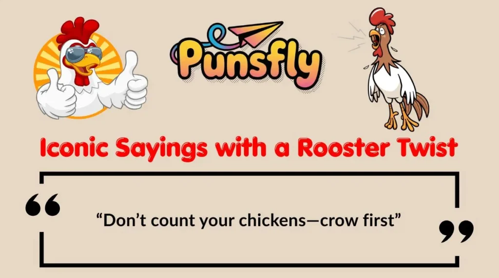 Iconic Sayings with a Rooster Twist