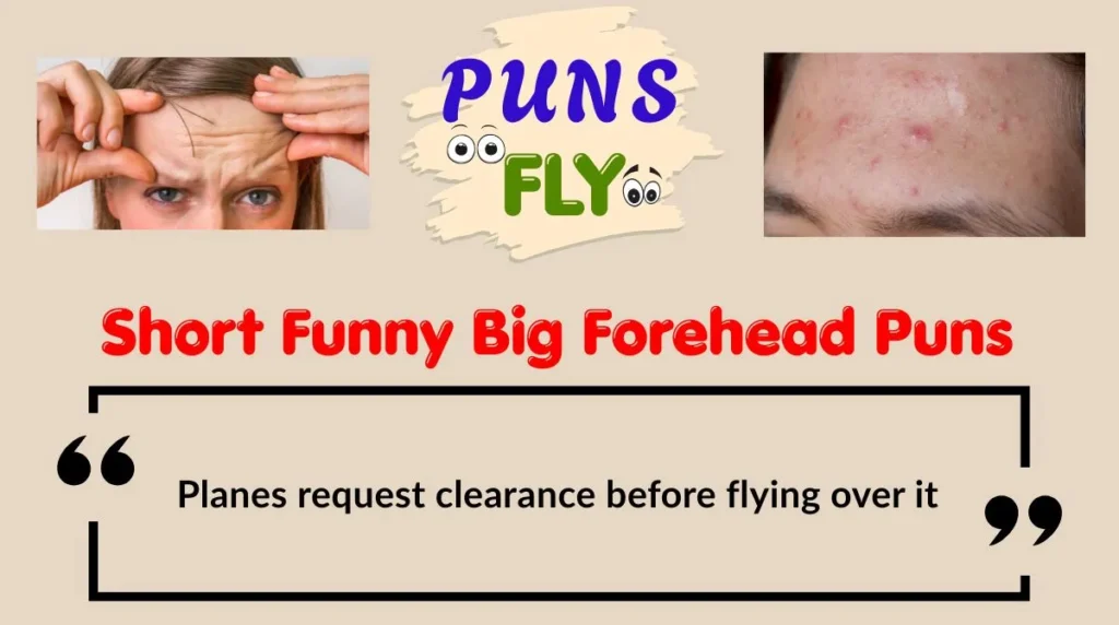 Short Funny Big Forehead Puns