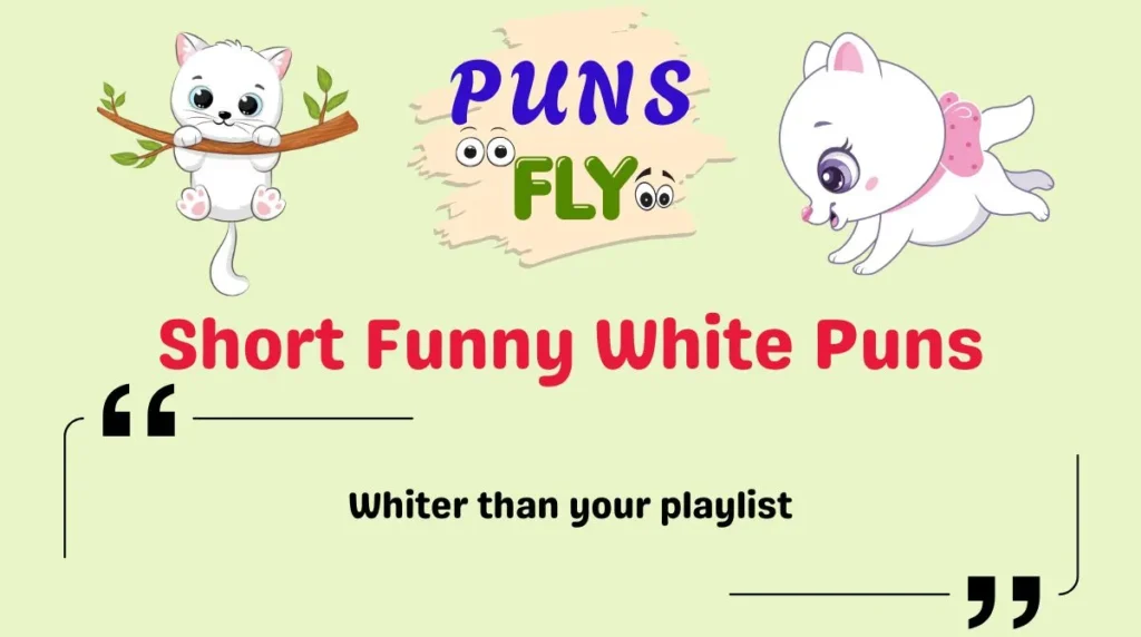 Short Funny White Puns