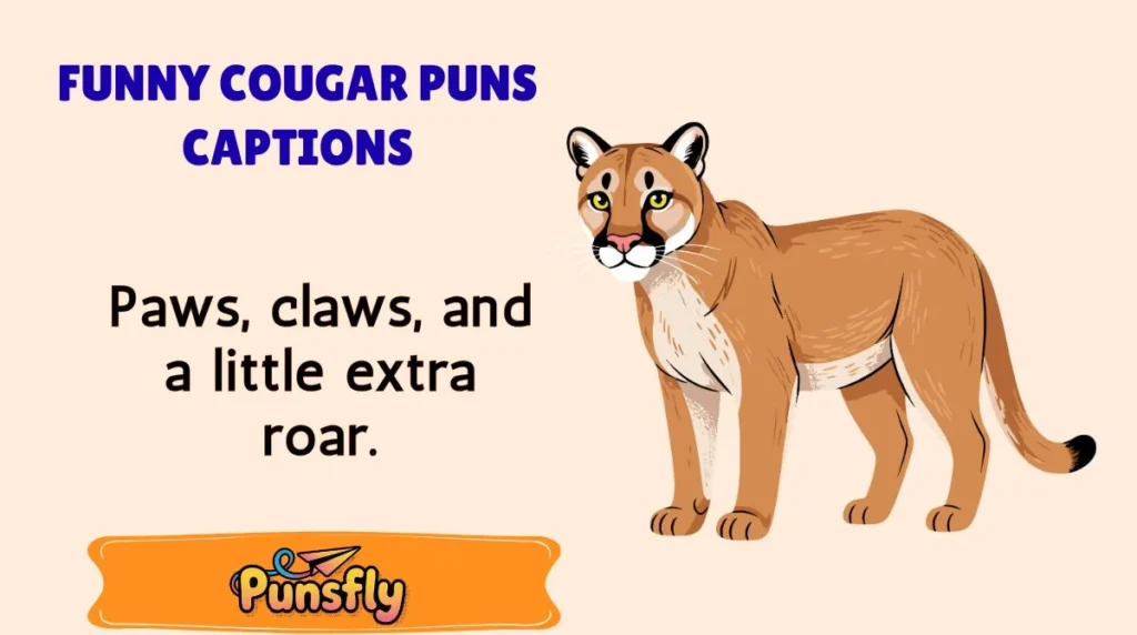 Funny Cougar Puns Captions