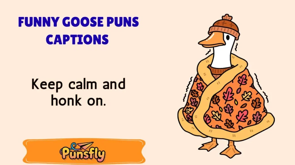 Funny Goose Puns Captions
