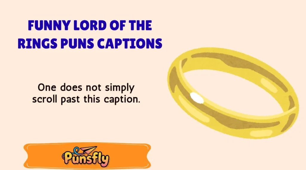 Funny Lord of the Rings Puns Captions