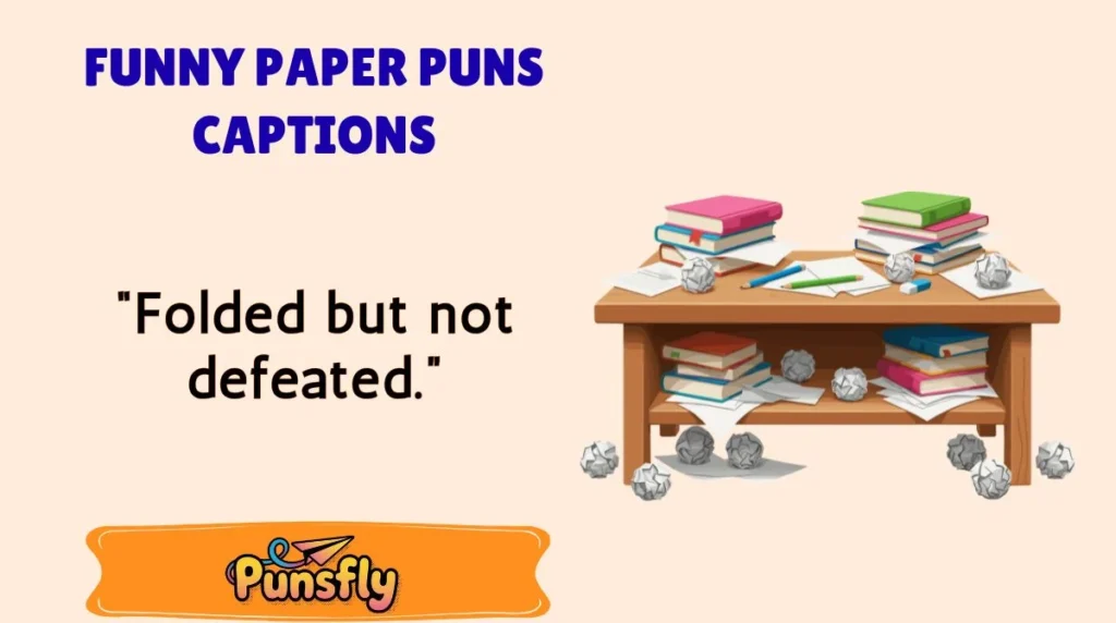 Funny Paper Puns Captions