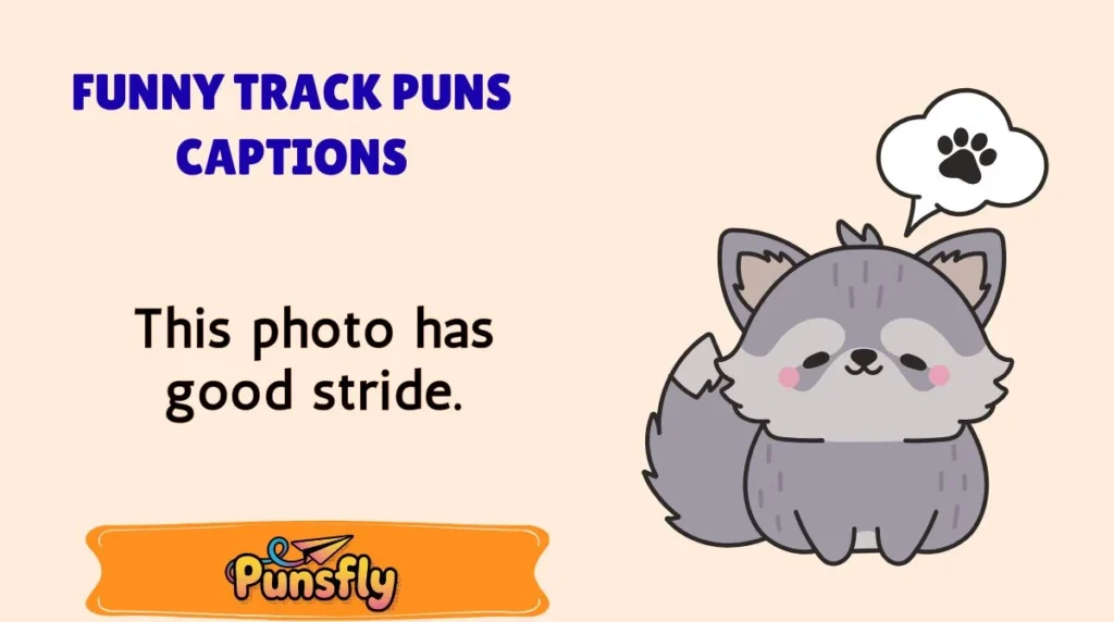 Funny Track Puns Captions
