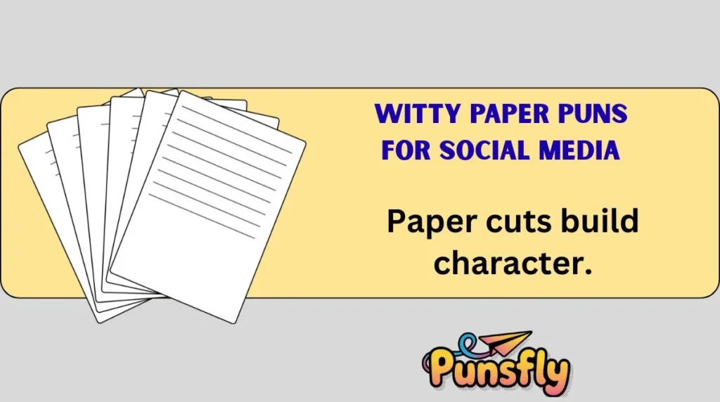 Witty Paper Puns for Social Media