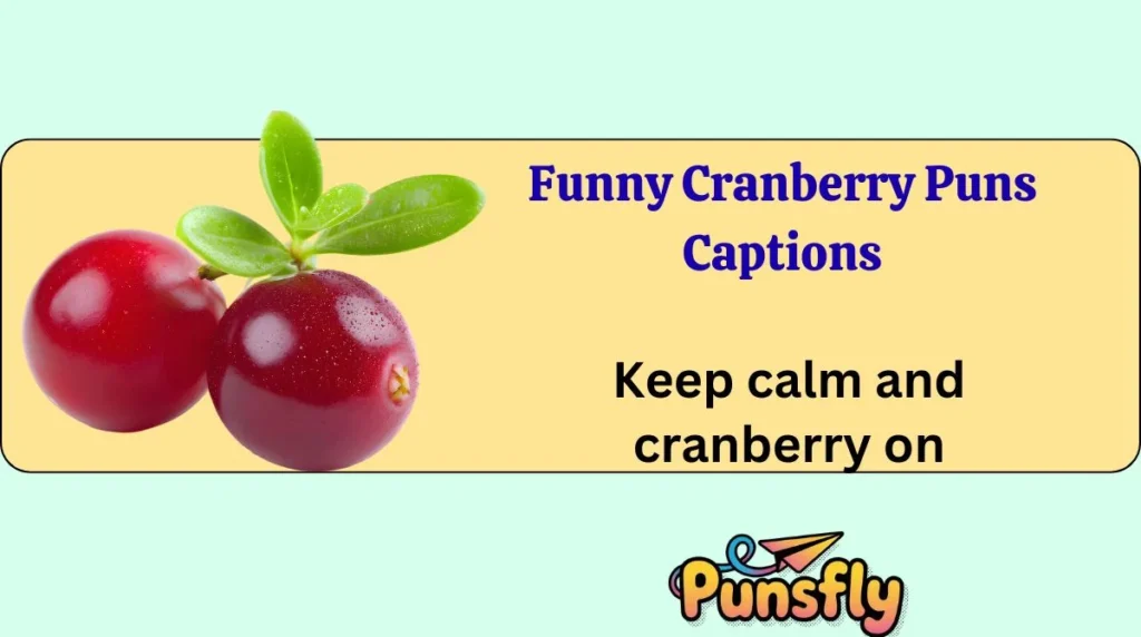 Funny Cranberry Puns Captions