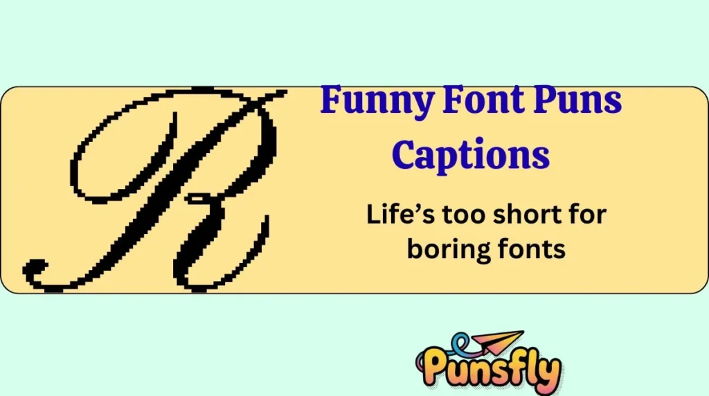 Funny Font Puns Captions