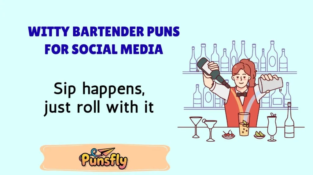 Witty Bartender Puns for Social Media