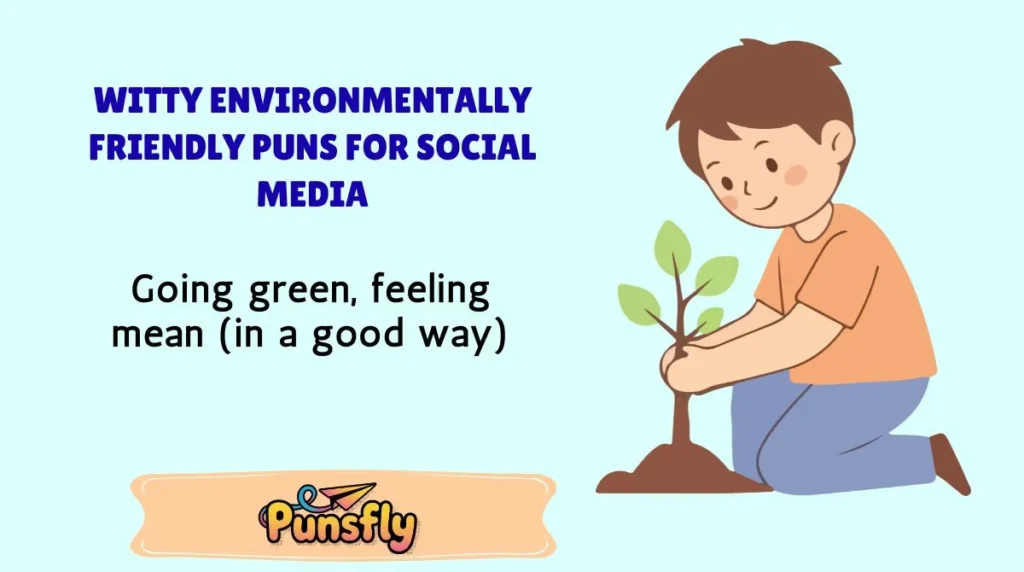 Witty Environmentally Friendly Puns for Social Media